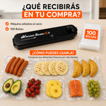Selladora al vacío +100 Bolsas | Más Frescura, Más Orden, Más Ahorro