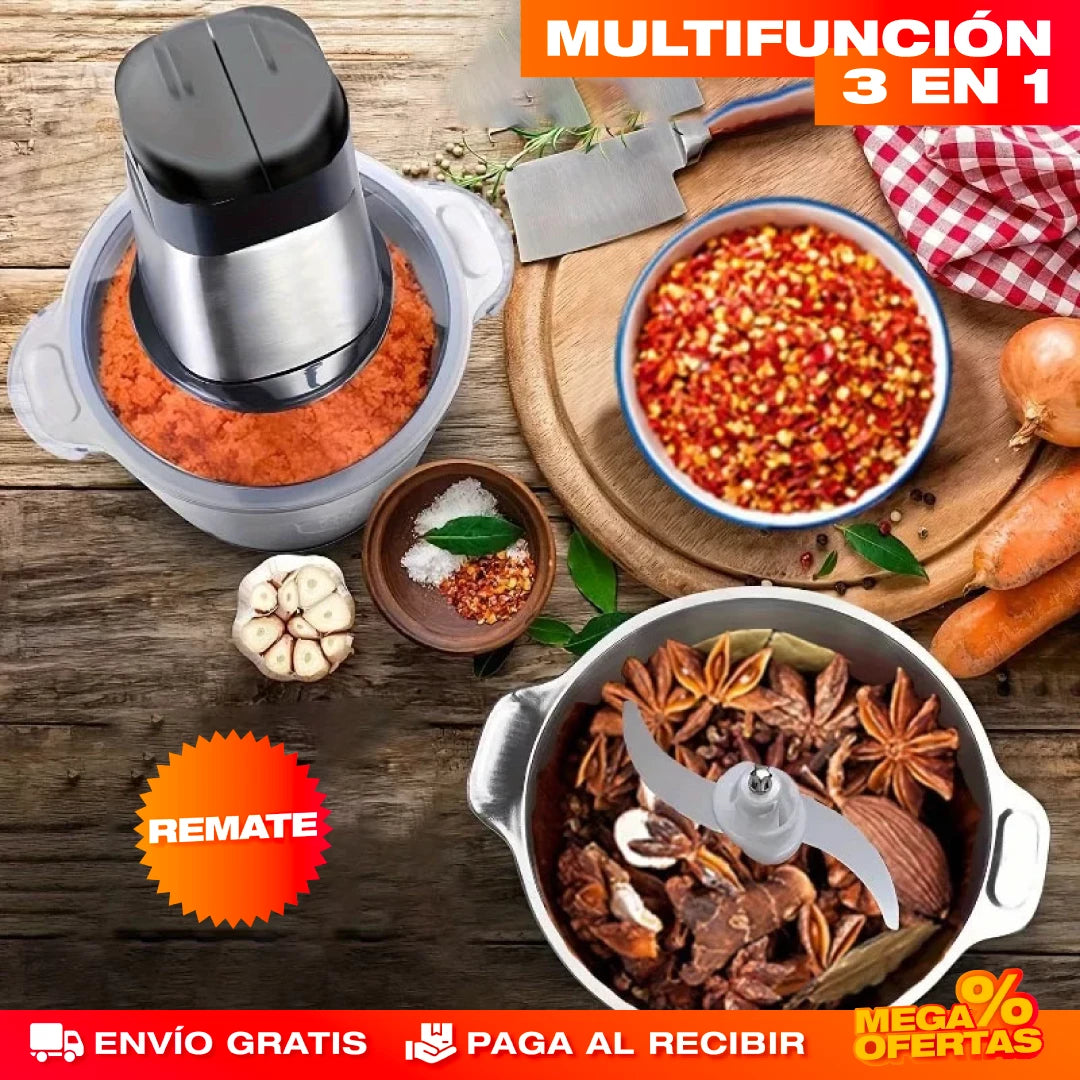 Molino picador y procesador de alimentos multifuncional